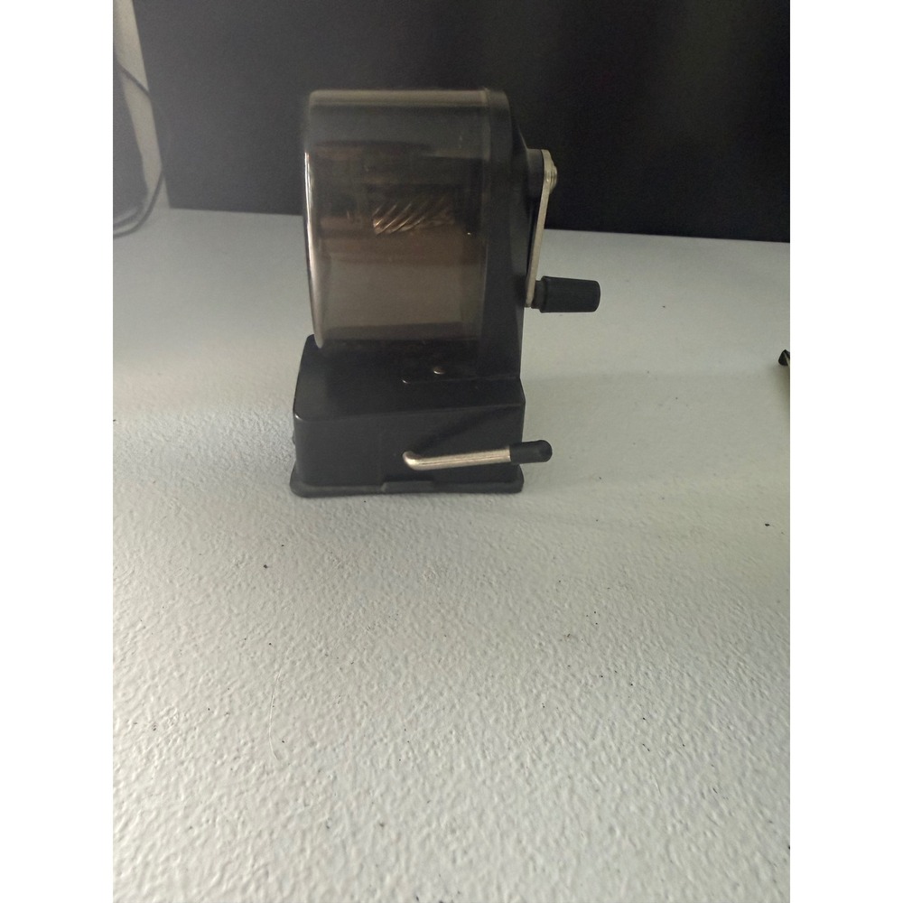 Elmer's Manual Hand Crank Pencil Sharpener Black with Desk Clamp Vintage Style